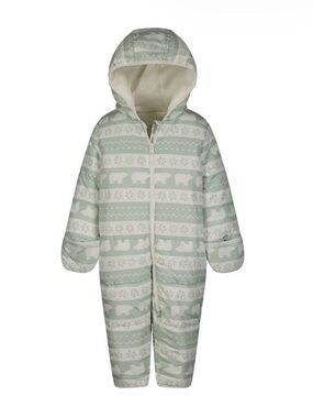 Carter's Mint and White Hooded snowsuit-12 M